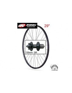 Bakhjul BlackRock23 29 Svart Fälg 135mm QR CenterLock...