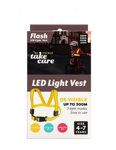 Flash LED Reflexväst 4-7 år